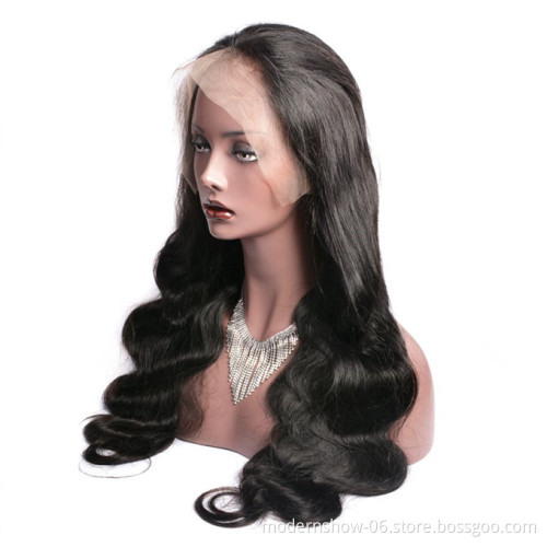 Lace Frontal Human Hair Wigs Vendors Pre Plucked Virgin Wig Body Wave 360 Transparent HD Full Lace Human Hair Wig
